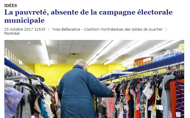 La pauvreté, absente de la campagne électorale municipale